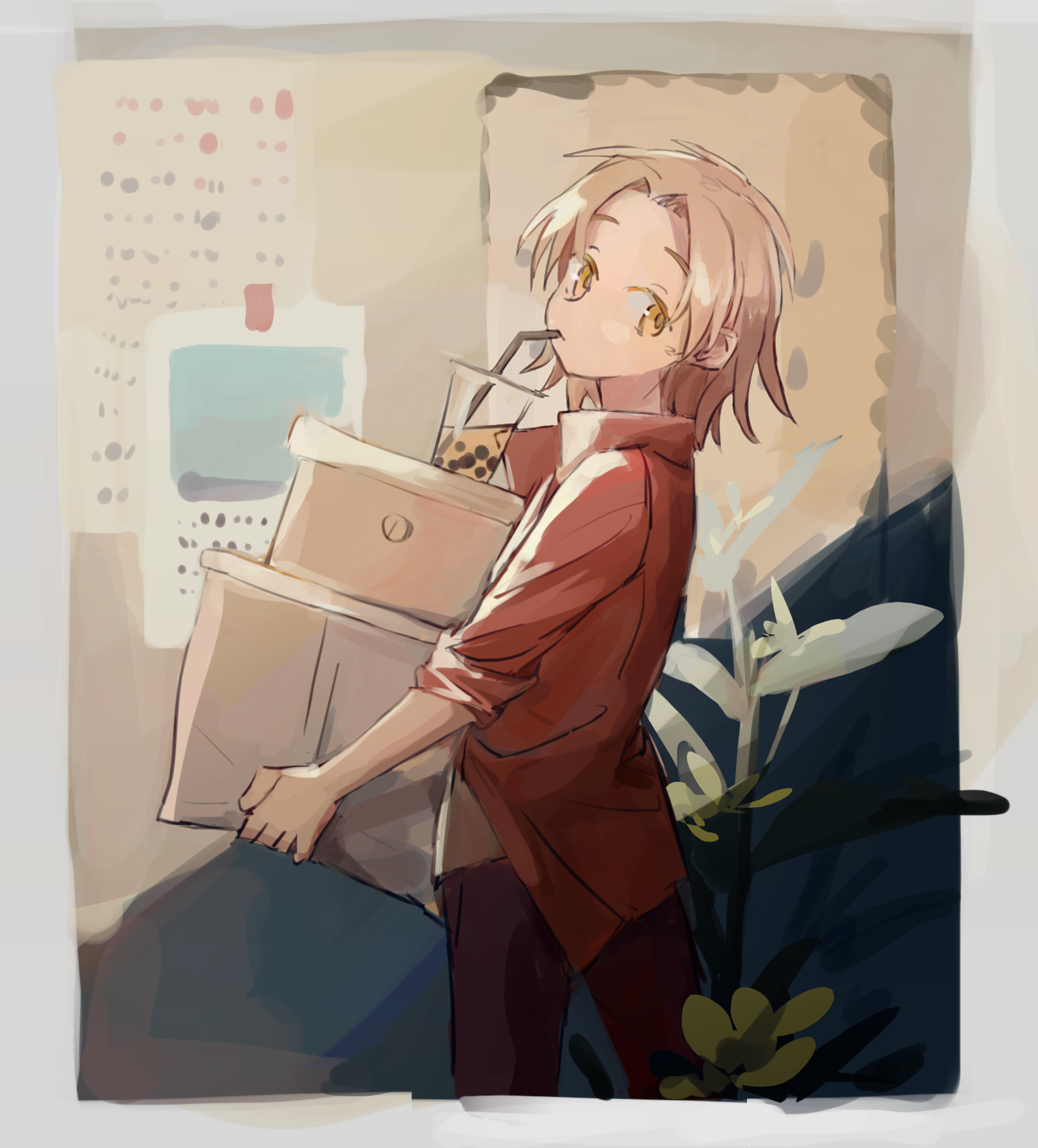 In the office